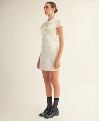 Women's Casey Tie Neck Mini Dress