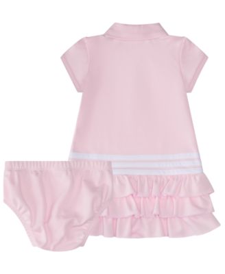 Baby Girls' Ruffle Short-Sleeve Polo Dress and Bloomers, 2-Piece Set