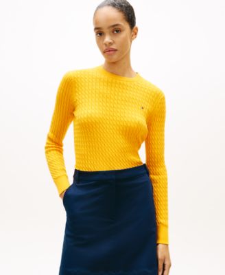 Women's Fine Gauge Cable Crewneck Top