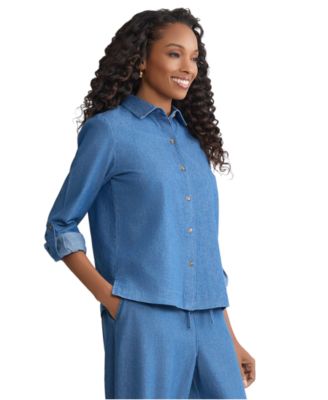 Women's Long-Sleeve Button Down Shirt