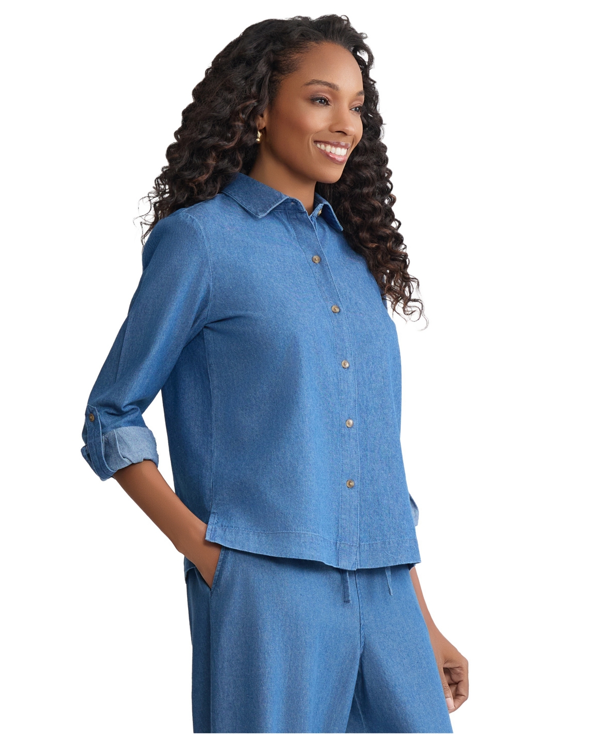 Jones New York Women's Long-Sleeve Button Down Shirt