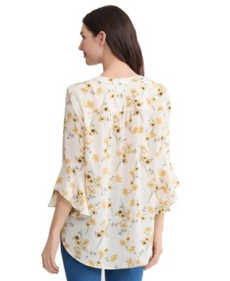 Women's Kelly Flutter Sleeve V-Neck Blouse