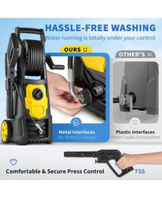 Electric Pressure Washer, 2000 PSI, 1.65 GPM Max, 30 ft Hose with Reel, 5 Nozzles, Foam Cannon, ETL Listed