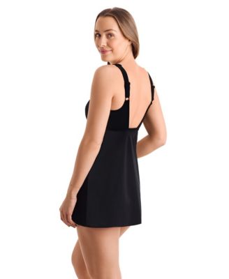 Women's Scoop Neck One-Piece Swim Dress