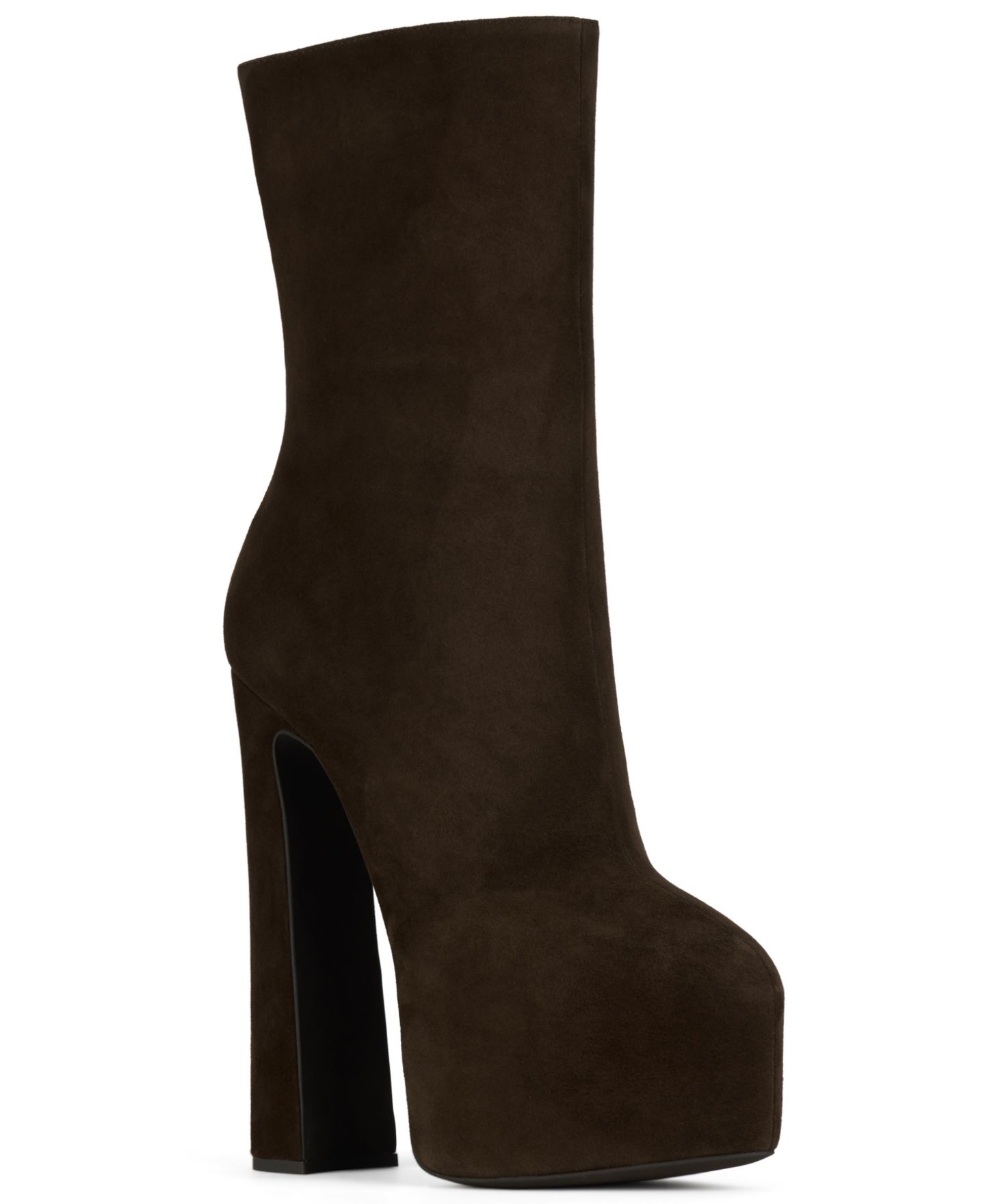 Женские ботинки Jeffrey Campbell Woah Hi Platform Dress Booties, цвет: Кофейный замшевый — фото 1