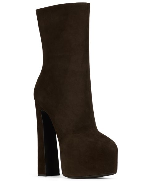Женские ботинки Jeffrey Campbell Woah Hi Platform Dress Booties, цвет: Кофейный замшевый