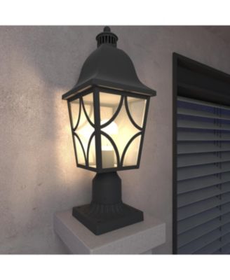 Outdoor Post Lights Lamp Post Light Fixture, Waterproof Aluminum Housing with Glass, Fence Post Deck Lighting for Garden