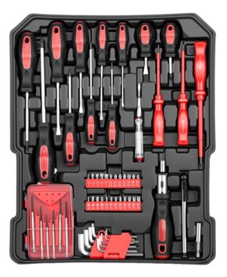 399-Piece Rolling Tool Set with Wheels, Aluminum Case and 4 Drawers, Metric Home and Auto Repair Tool Kit