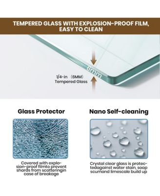 56 to 60in W x 76in H Frameless Shower Door Double Sliding Shower Door with Premium 6mm Thick Tempered Glass Stainless Steel Brushed Gold