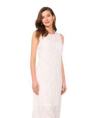 Women's Sleeveless Textured-Lace Maxi Dress