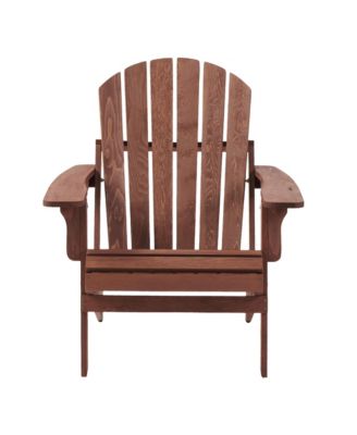 Oversize Wooden Outdoor Folding Adirondack Chair with Pre-Assembled BackRest & SeatBoard, Wood Patio Chair for Garden Backyard Porch Pool Deck Firepit