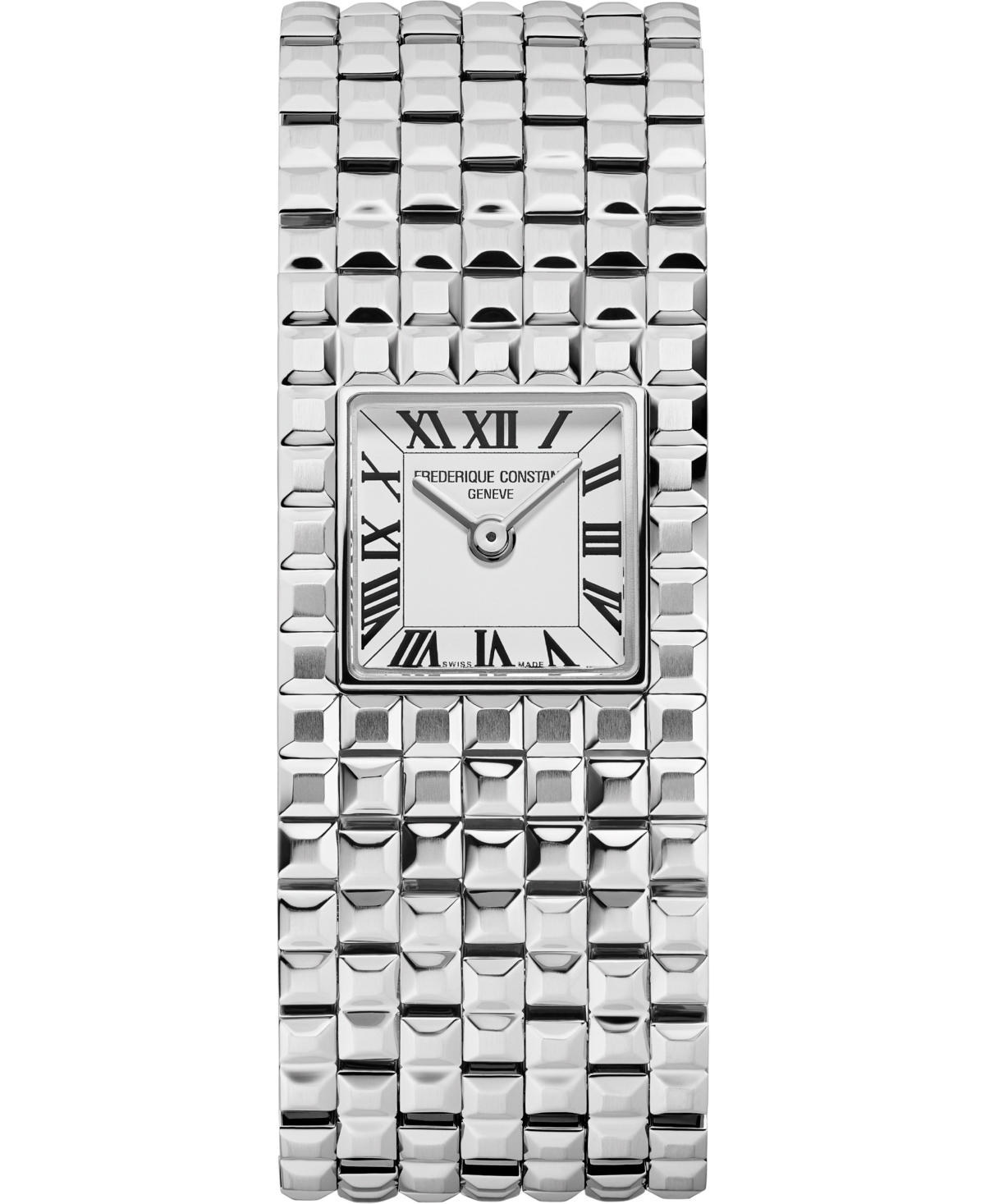 Frederique Constant Women's Manchette Silver-Tone Stainless Steel Bracelet Watch, 25.7mm