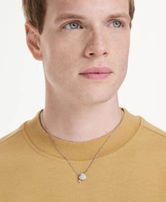 Mixed Cuts, Heart, White, Mixed Metal Finish Idyllia Pendant Necklaces