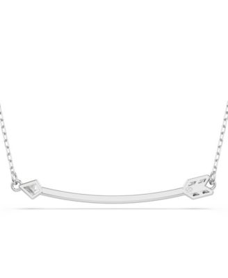 Mixed Cuts, Arrow, White, Rhodium Plated Idyllia Pendant Necklaces