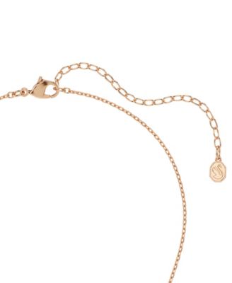 Mixed Cuts, Heart with Arrow, White, Rose Gold-Tone Plated Necklace and Earring Set