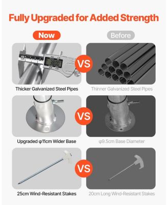 6 x 8 ft Outdoor Storage Shed Tent, Waterproof Portable Storage Tent with Roll-Up Door and Vents, Heavy Duty Frame, Grey