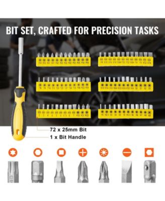 207-Piece Mechanics Tool Set, 1/4" 3/8" 1/2" Drive SAE & Metric Sockets, Wrenches, Bits & Case, Auto Repair Kit