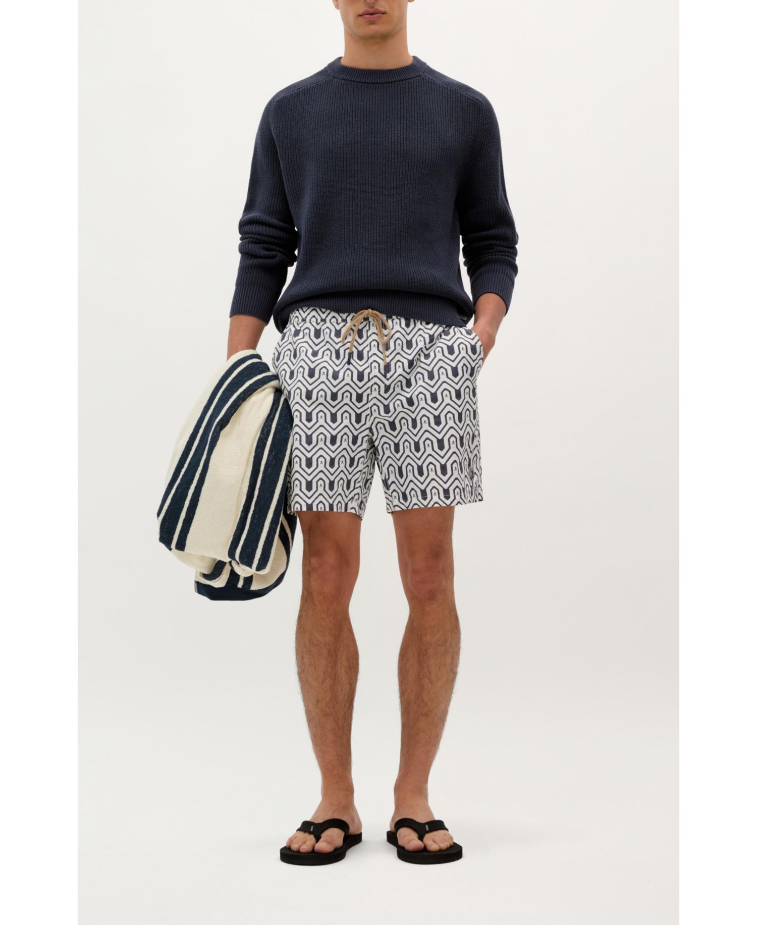 Men's Indigo Skull Swimsuit