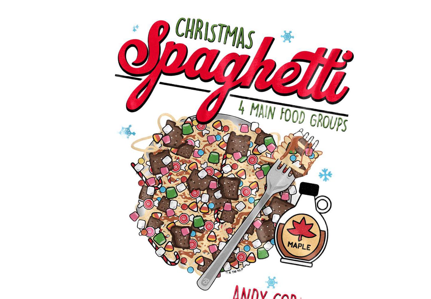 Мужская футболка Elf Christmas Spaghetti, цвет: Белый — фото 4
