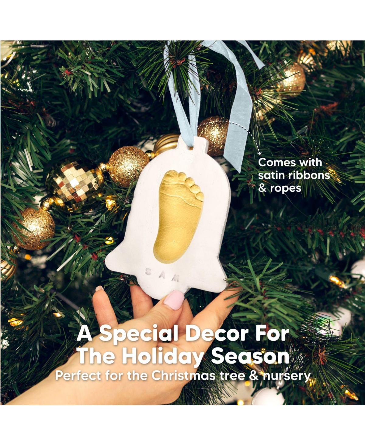 KeaBabies Trove Baby Hand and Footprint Kit, Dog Paw Print Handprint Ornament Kit for Babies, Boys, Girls, Newborns