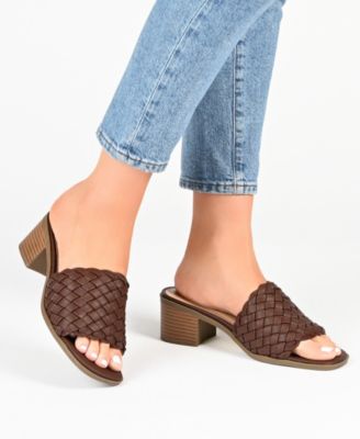 Women's Fylicia Woven Block Heel Slide Sandals