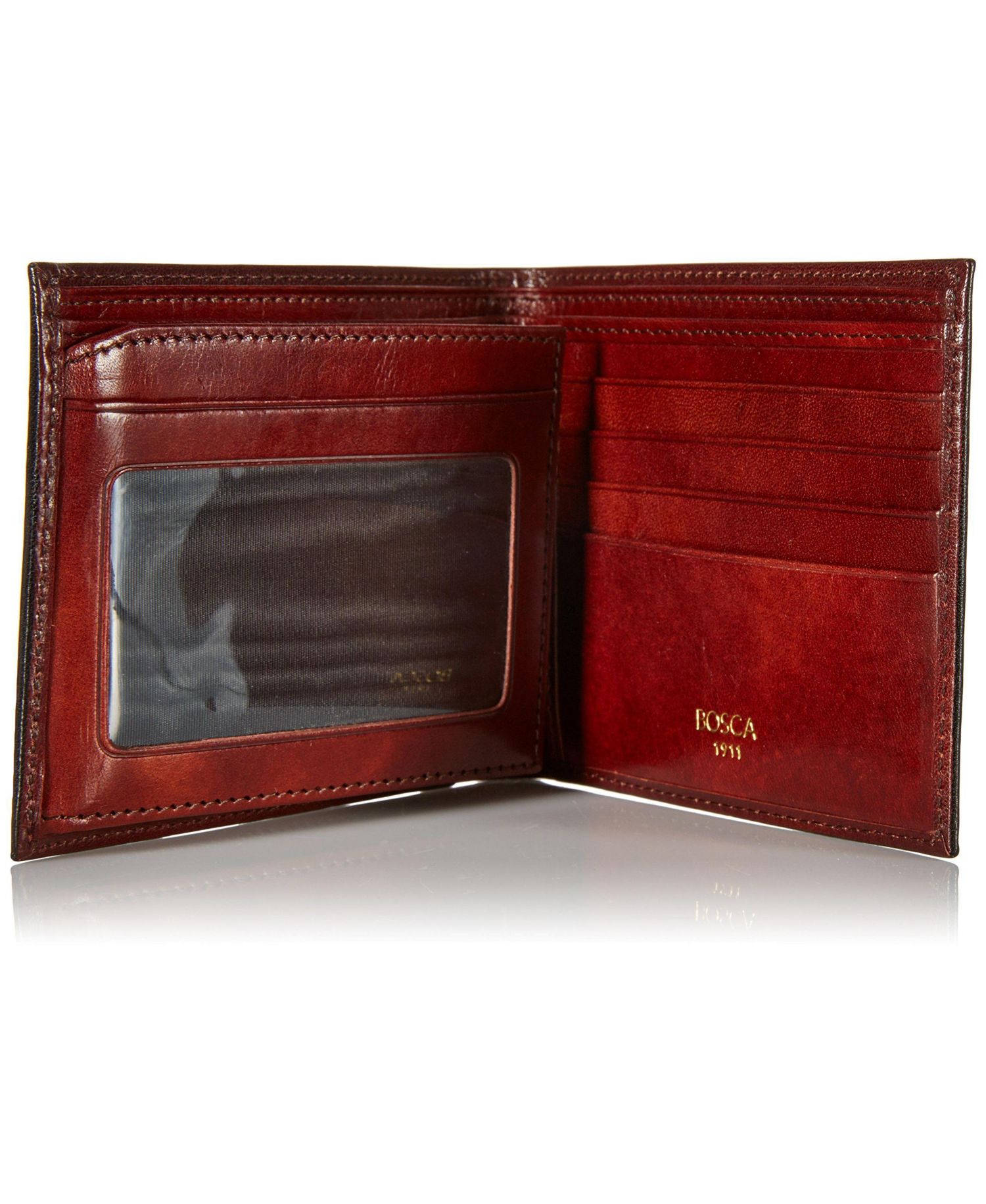 Old Leather Continental ID Wallet