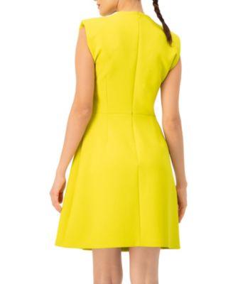 Women's Solid Tailored A-Line Sleeveless Short Dress