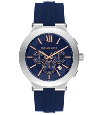 Men's Billie Chronograph Navy Silicone Watch, 46mm