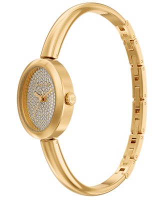 Women's Maude Three-Hand Gold-Tone Stainless Steel Watch, 21mm