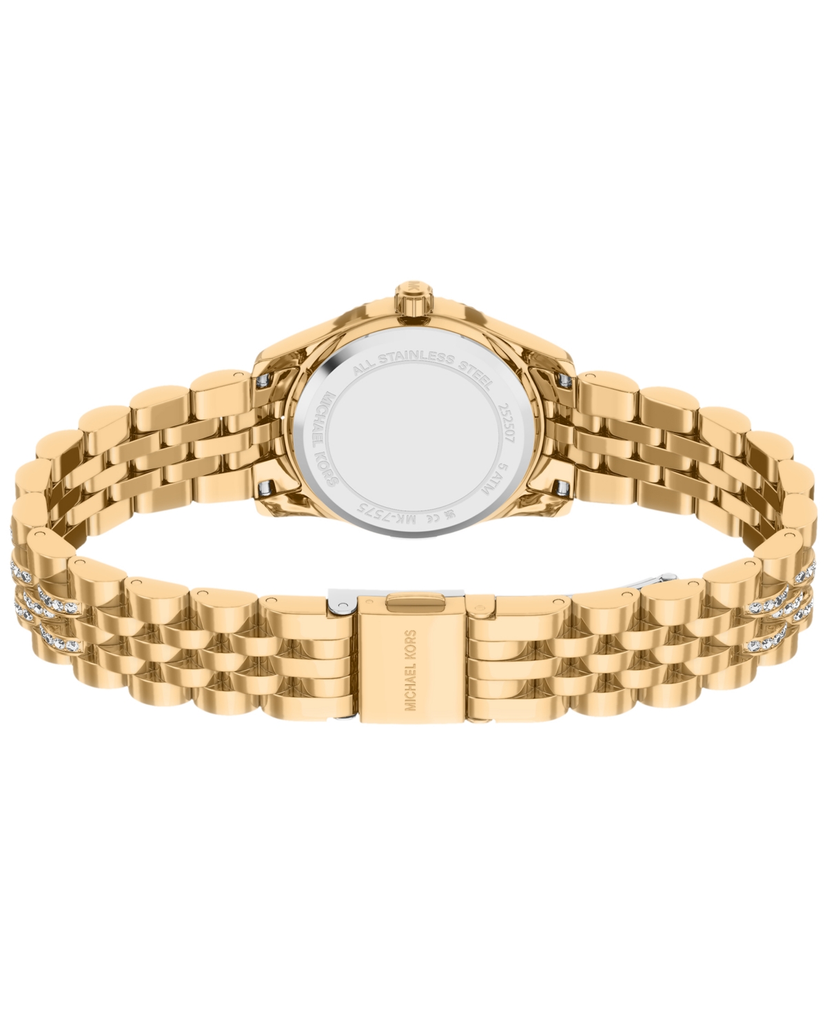 Michael Kors Women's Lexington Three-Hand Gold-Tone Stainless Steel Watch, 26mm