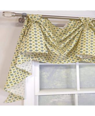 Little Treasure 3-S Victory 100% Cotton Tab Top Swag Window Curtain 54" x 25" Yellow