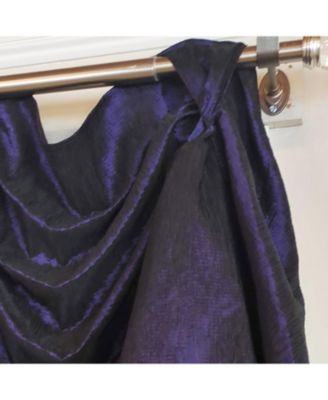 Crinkle Taffeta 3-S Victory 100% Polyester Tab Top Swag Window Curtain 54" x 25" Navy