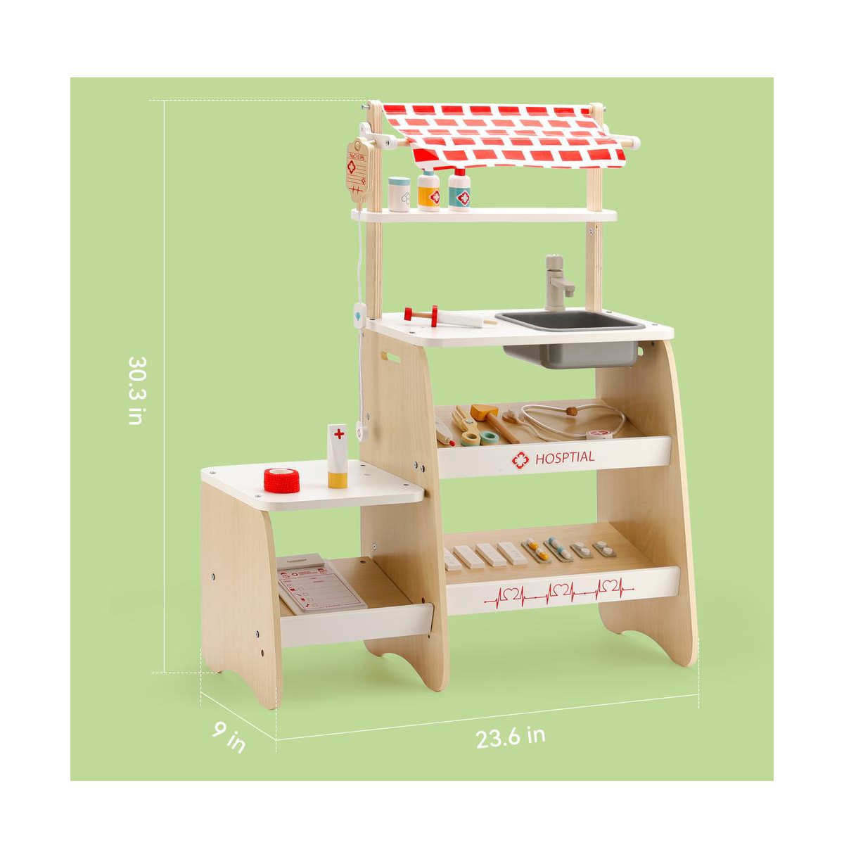 Bruce & Shark Kids Doctor Playset – 22-Piece Pretend Medical Kit with Tools