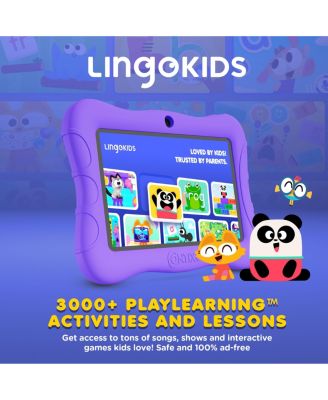 V9 Kids Tablet 32GB, 7” Screen WiFi Learning Device with Parental Controls, Shockproof Case, Epic! & LingoKids Apps