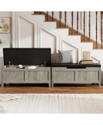 Wooden Storage Bench,39.4"