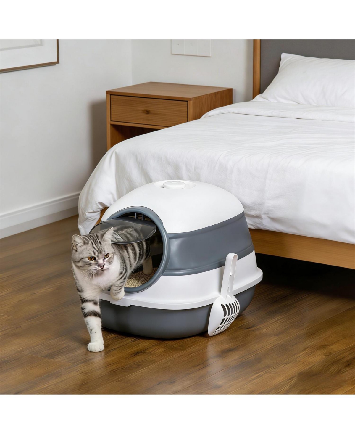 Aostirmotor Cat Litter Box with Lid