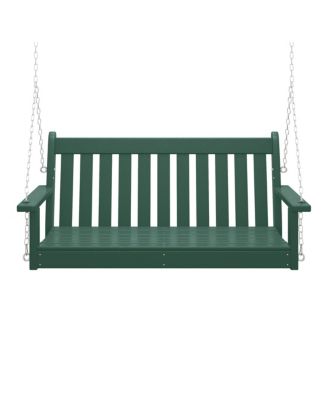 Outdoor Patio HDPE Hanging Front Porch Swing Bench