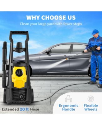 Electric Power Washer, 2000 PSI, 1.65 GPM Max, 30 ft Hose Reel, 5 Quick-Connect Nozzles, Foam Cannon, ETL Listed