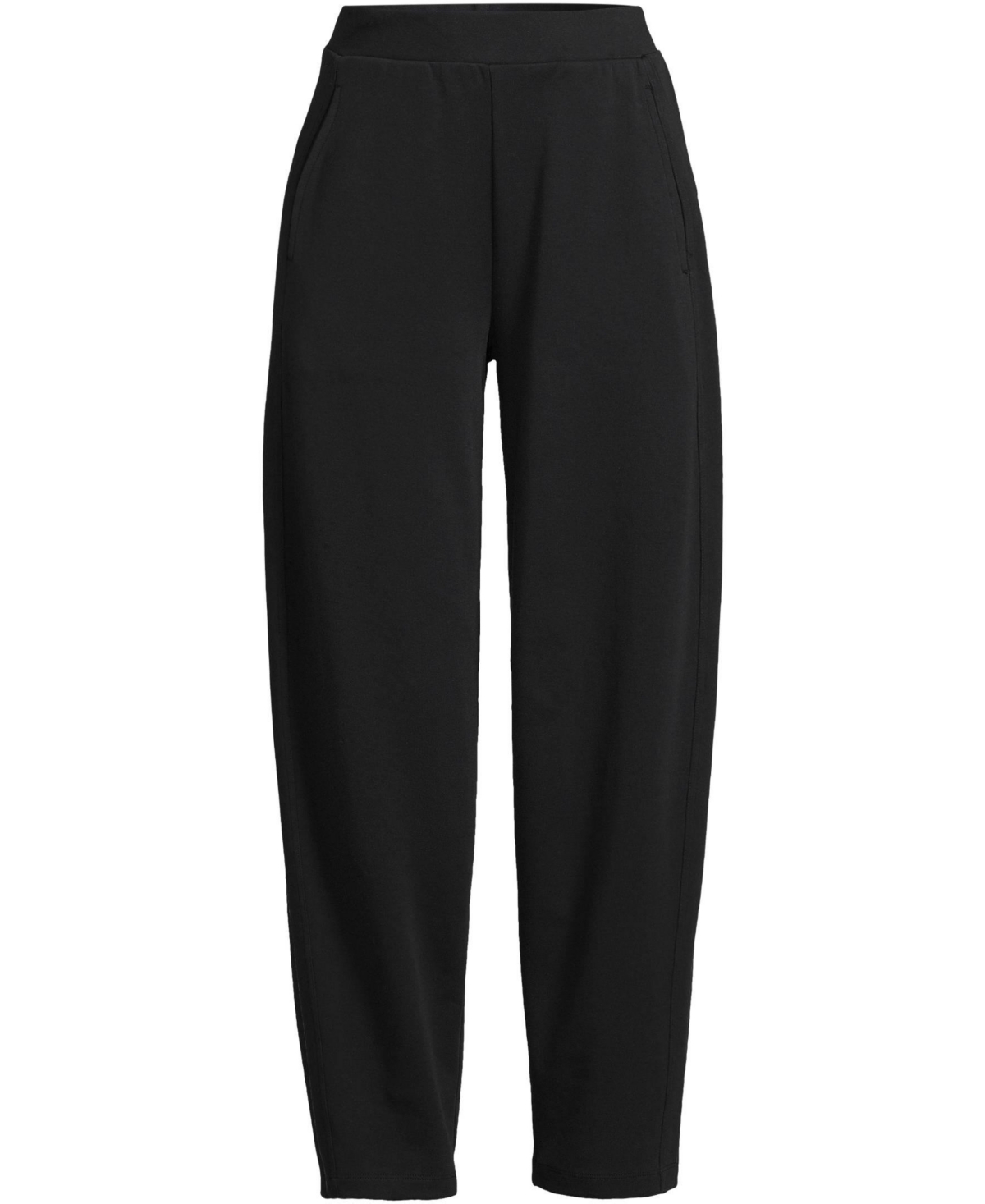 Lands' End Women's Tall Sport Knit High Rise Barrel Ankle Pants