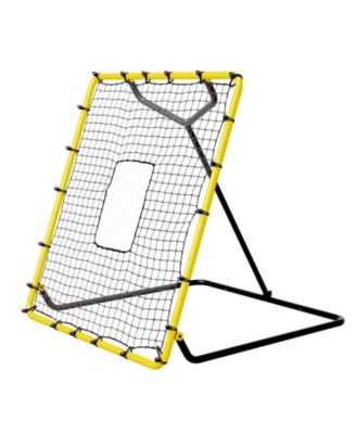 Baseball/Softball Rebounder Net, 4' x 4.5', Pitchback Trainer w/ Target, 4 Adjustable Angles