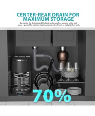 33x22x10inch Topmount Double Bowl Kitchen Sink 16 Gauge 60 and 40 Split Brushed Nickel