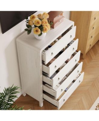 5-Drawer Modern Bedroom Dresser Chest Closet Storage Cabinet Organizer