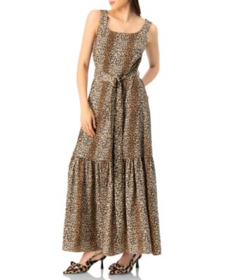 Women's Animal Print Maxi Dress