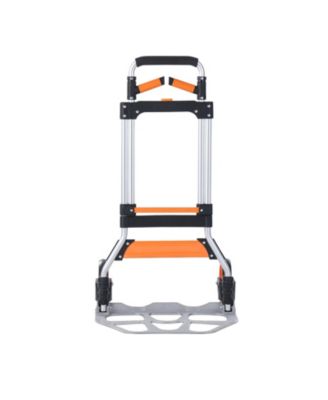 Folding Hand Truck, 309 lb Capacity, Aluminum Convertible Hand Truck & Dolly, Telescoping Handle, PP+TPR Wheels, Lightweight Cart