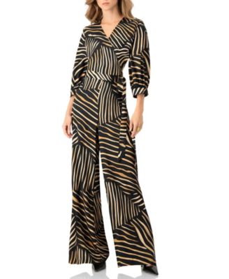 Women's Printed Deep V-Neck Blouse