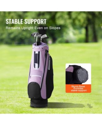 Golf Cart Bag, 14-Way Divider Top, 36", Multiple Pockets, Handles, Dust Cover & Detachable Strap