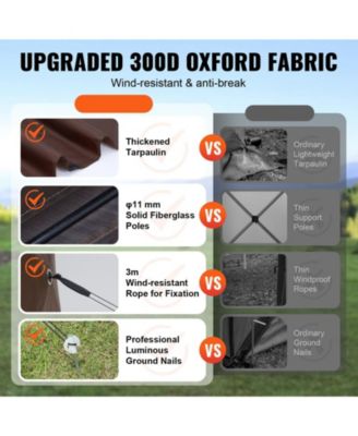 11.5 x 11.5FT Pop-Up Gazebo Screen Tent, 6-Sided Canopy with Privacy Wind Cloths, Mesh Windows, Mosquito Netting