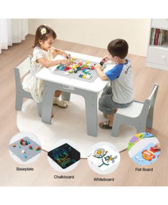 Kids Activity Play Table with Storage and Reversible Desktop