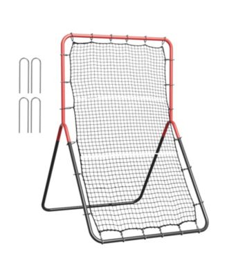 Baseball/Softball Rebounder Net, 3' x 4.5', 3-Way Pitchback Trainer, Fielding & Throwing Practice