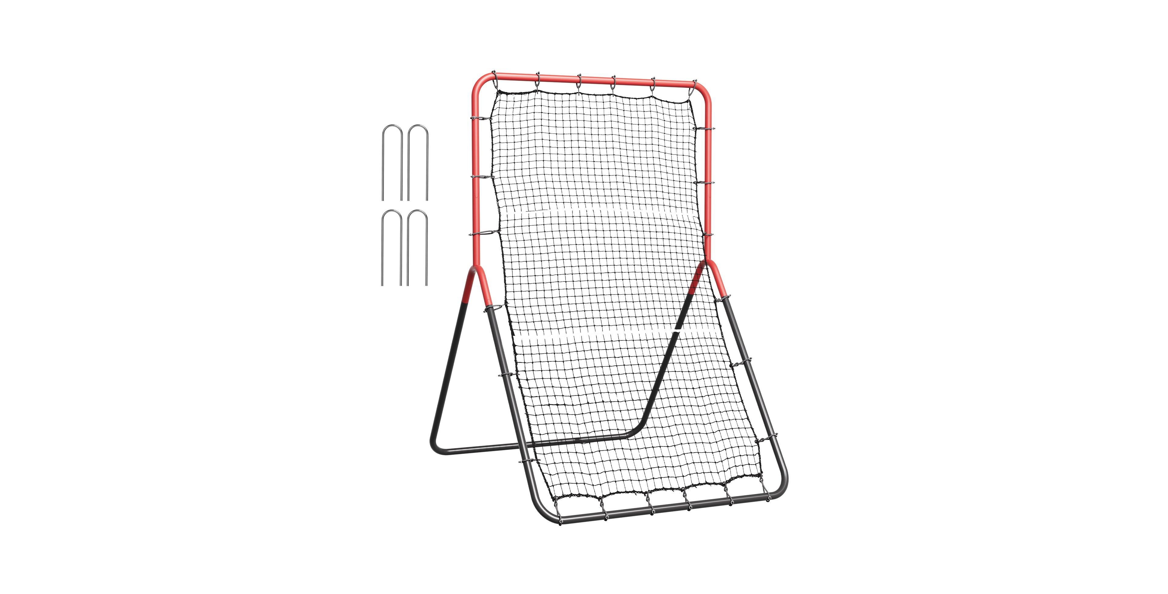 Mecale Baseball/Softball Rebounder Net, 3' x 4.5', 3-Way Pitchback Trainer, Fielding & Throwing Practice